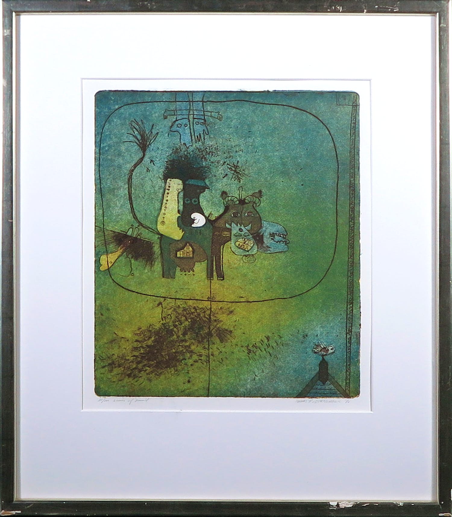 Michel van Overbeeke - Kleurenets, Kruis of munt - Ingelijst kopen? Bied vanaf 70!