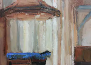 Douwe Elias - Olieverf op doek, Salviuskerk te Dronrijp - Ingelijst (Zeer groot) kopen? Bied vanaf 1200!