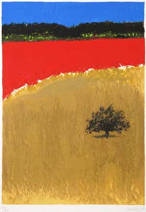 Carlo Mattioli - Zeefdruk/Reliëfdruk, Landschap verkocht voor € 60!