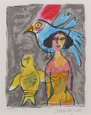 Corneille - Zeefdruk, La Chouette - Ingelijst kopen? Bied vanaf 100!