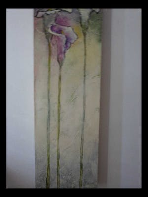 Carla Raadsveld - Acryl op doek, "Aronskelken". kopen? Bied vanaf 100!