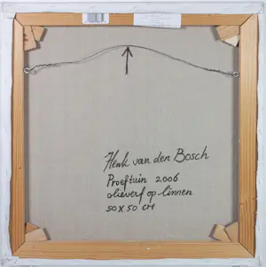 Henk van den Bosch - Olieverf op linnen, Proeftuin kopen? Bied vanaf 250!