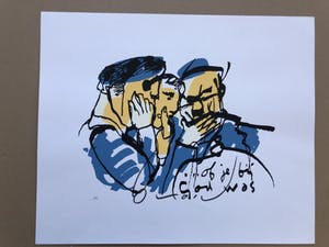Herman Brood - Kleurenzeefdruk OF JE BIJ GOD WAS Handgesigneerd. kopen? Bied vanaf 245!