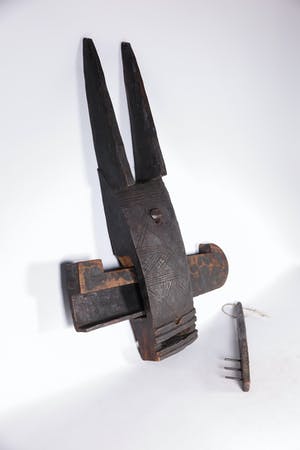Dogon - Lot van houten slot en beeld kopen? Bied vanaf 1!
