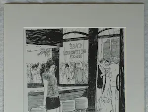 Peter van Straaten - Zeefdruk – ‘Café De Tevreden Roker’ kopen? Bied vanaf 50!