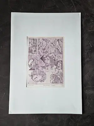 Ab Steenvoorden - Grote kleuren Ets "beeldverhaal van Albrecht Dürer" - beperkte oplage (100) kopen? Bied vanaf 28!