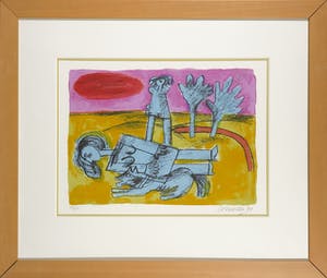 Corneille - Zeefdruk, Promenade B - Ingelijst kopen? Bied vanaf 150!