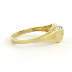 14k gouden ring met single cut geslepen diamant tot. 0.10ct – F/G - VS/SI kopen? Bied vanaf 210!