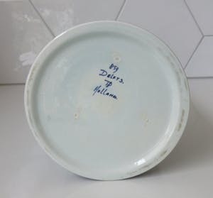 Plateelfabriek Schoonhoven N.V. - Delftsblauwe Hooimeijer Beschuitbus + theebusje Zenith Gouda kopen? Bied vanaf 30!