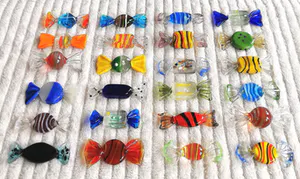 Seguso - 24x Murano Glas Snoepjes / Bonbons / Sweets - Vintage Kunst Venetië kopen? Bied vanaf 70!