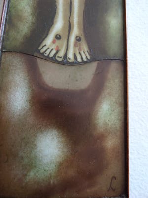 Hubert Levigne - GROOT GEBRANDSCHILDERD KRUIS ZELDZAAM kopen? Bied vanaf 70!