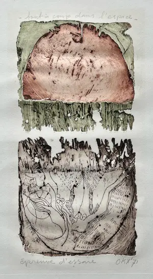 Kees Okx - Tout à coup dans l'espace kopen? Bied vanaf 35!