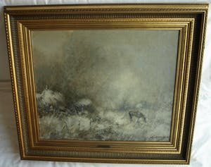 Theodorus van Oorschot - Ingelijst, olieverf op doek , Brabants landschap met paard - ca. 1940-1950 kopen? Bied vanaf 100!