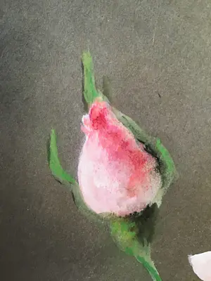 Niet of onleesbaar gesigneerd - Schilderij roze rozen in vaas, gemengde techniek, gesigneerd kopen? Bied vanaf 1!