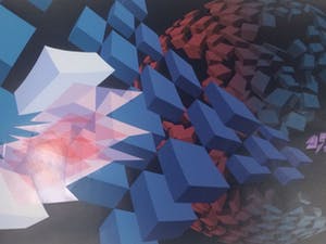 Hans Klaui - Mooi geometrische zeefdruk van Hans Klaui, kopen? Bied vanaf 40!