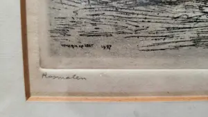 Hendrik de Laat - 2 vroege etsen van boerderijen in Nuland en Rosmalen - ca. 1927 kopen? Bied vanaf 65!