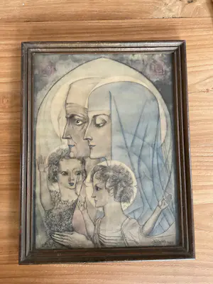 Jan Toorop - Maria met Jezus en Elisabeth met Johannes de doper. kopen? Bied vanaf 35!