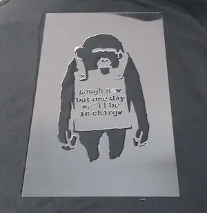 Banksy - 'Keep Laughing' Stencil Kit kopen? Bied vanaf 100!