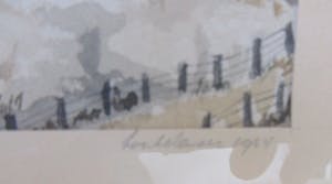 Niet of onleesbaar gesigneerd - Aquarel "Zicht op Zoutelande" uit 1954 - Anton Versluys kopen? Bied vanaf 10!