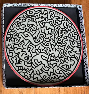 Keith Haring - Handgeschilderd porseleinen verzamelbord (Limited Edition) kopen? Bied vanaf 150!
