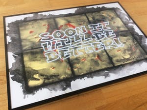 Jack Vissers - SOON IT WILL BE BETTER! - acryl op papier, ingelijst! kopen? Bied vanaf 79!