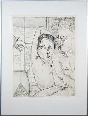 Henk Visch - Kleurenets, Al het naderen nr.1 - Ingelijst verkocht voor € 1!