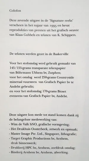 Klaas Gubbels - Signature no. 7, publicatie met kleine tekening kopen? Bied vanaf 75!