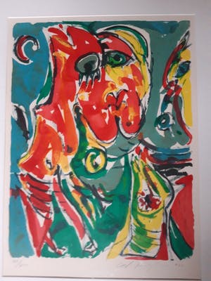 Carl-Henning Pedersen - litho: Sprookje van Andersen, gesigneerd en ingelijst kopen? Bied vanaf 300!