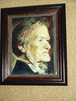 Hubert Josef Maassen - Componist Wagner - Aquarel kopen? Bied vanaf 40!