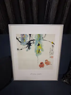 Zhou Jun - Litho/zeefdruk/print Lente met vogels kopen? Bied vanaf 65!