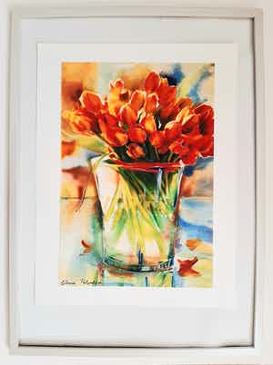 Elena Polyakova - Tulpen in vaas verkocht voor € 99!