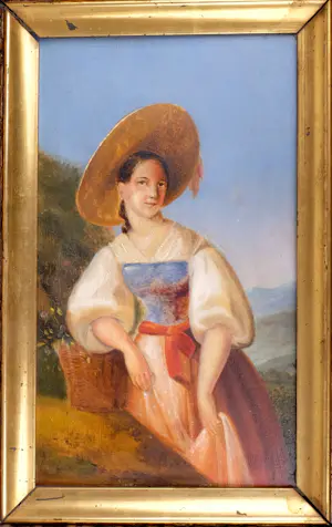 Charles Venneman - Portret van een vrouw in landschap. kaufen? Bieten Sie von 225!
