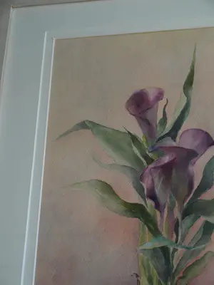 Niet of onleesbaar gesigneerd - Ingelijste aquarel , Bloemstilleven – onduidelijke signatuur… kopen? Bied vanaf 1!