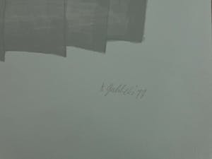 Klaas Gubbels - KOFFIEKAN OP TAFEL / GRIJZE LITHO / 75x54cm / SIG / 1977 kopen? Bied vanaf 195!