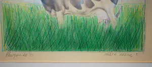 Kees Gerritse - Chère vache I, II, III - 3 potloodtekeningen - elk apart ingelijst kopen? Bied vanaf 395!