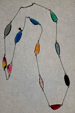 Curiosa - Vintage Zilveren ketting 925 met div. halfedelst. kopen? Bied vanaf 25!