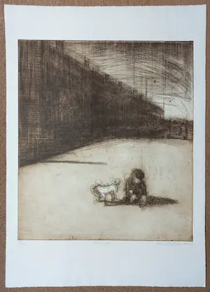 Ronald Tolman - Uit een jeugd, aquatint ets (groot, zeer kleine oplage) kopen? Bied vanaf 250!