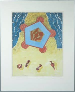 Gert Strengholt - Litho, Vloedlijn - Ingelijst kopen? Bied vanaf 1!