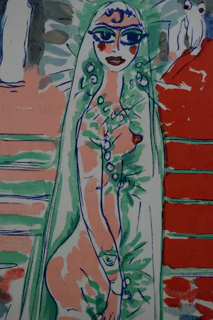 Kees van Dongen - Houtgravure - Gerbe-de-perles aborde au palais kopen? Bied vanaf 50!