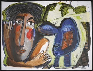 John Lie a Fo - Gemengde techniek op papier, Zonder titel kopen? Bied vanaf 150!