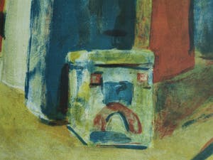 Jeroen Hermkens - Ingelijste litho , “Blikken stad” – 1992 kopen? Bied vanaf 1!