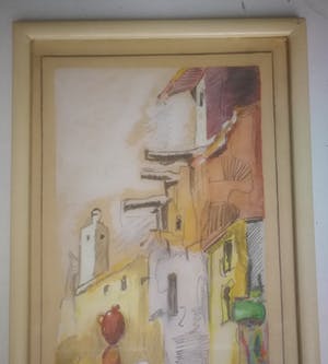 Niet of onleesbaar gesigneerd - Oosters stadsgezicht met figuren. kopen? Bied vanaf 1!