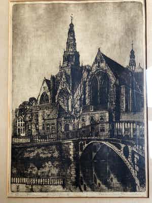 Marius Johannes Janssen - Oude Kerk te Amsterdam verkocht voor € 50!