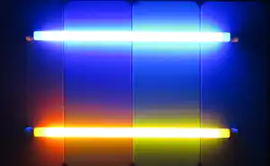 Herman Kuijer - Acryl en TL op aluminium, Zonder titel (Met ophangsysteem) verkocht voor € 250!