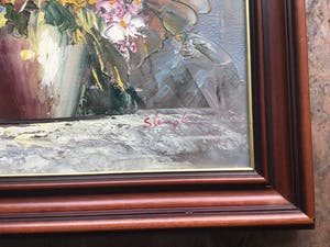 Niet of onleesbaar gesigneerd - Bloemen in pot. kopen? Bied vanaf 1!