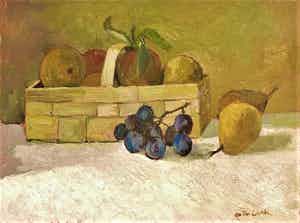 Harry op de Laak - Stilleven van mandje met fruit verkocht voor € 400!