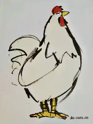 Ellen Meuwese - Litho Kip verkocht voor € 10!
