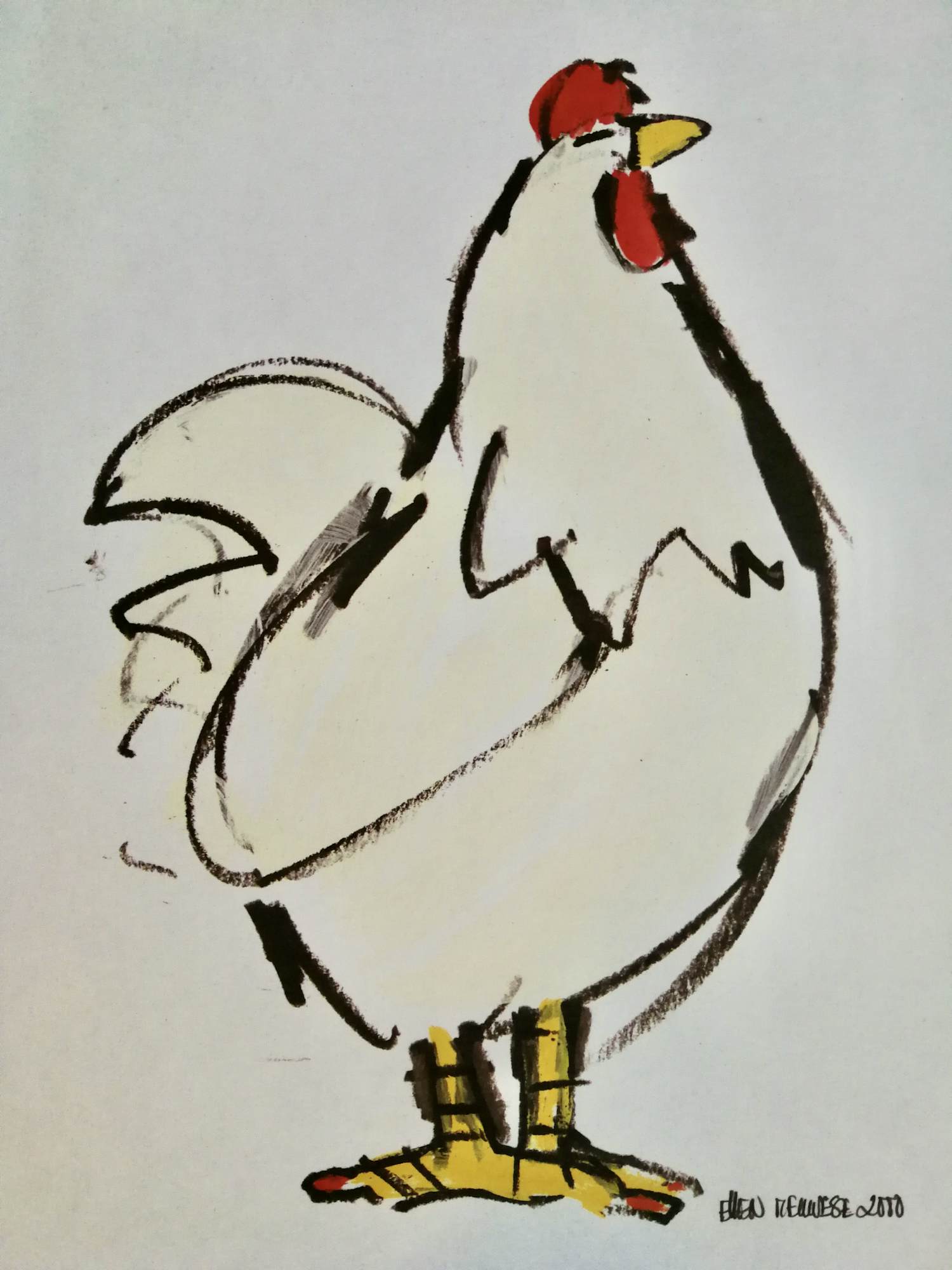 Ellen Meuwese - Litho Kip verkocht voor € 10!