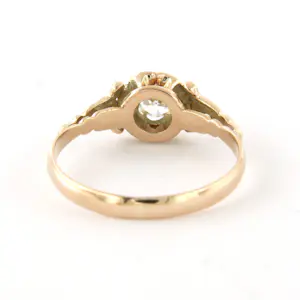 14k solitair gouden ring met oud Europees slijpvorm geslepen diamant tot. 0.25ct kopen? Bied vanaf 230!