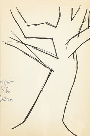 Siep van den Berg - Lot van drie tekeningen, Abstracte composities - Ingelijst kopen? Bied vanaf 1!